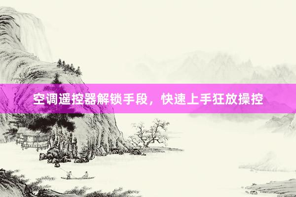 空调遥控器解锁手段，快速上手狂放操控